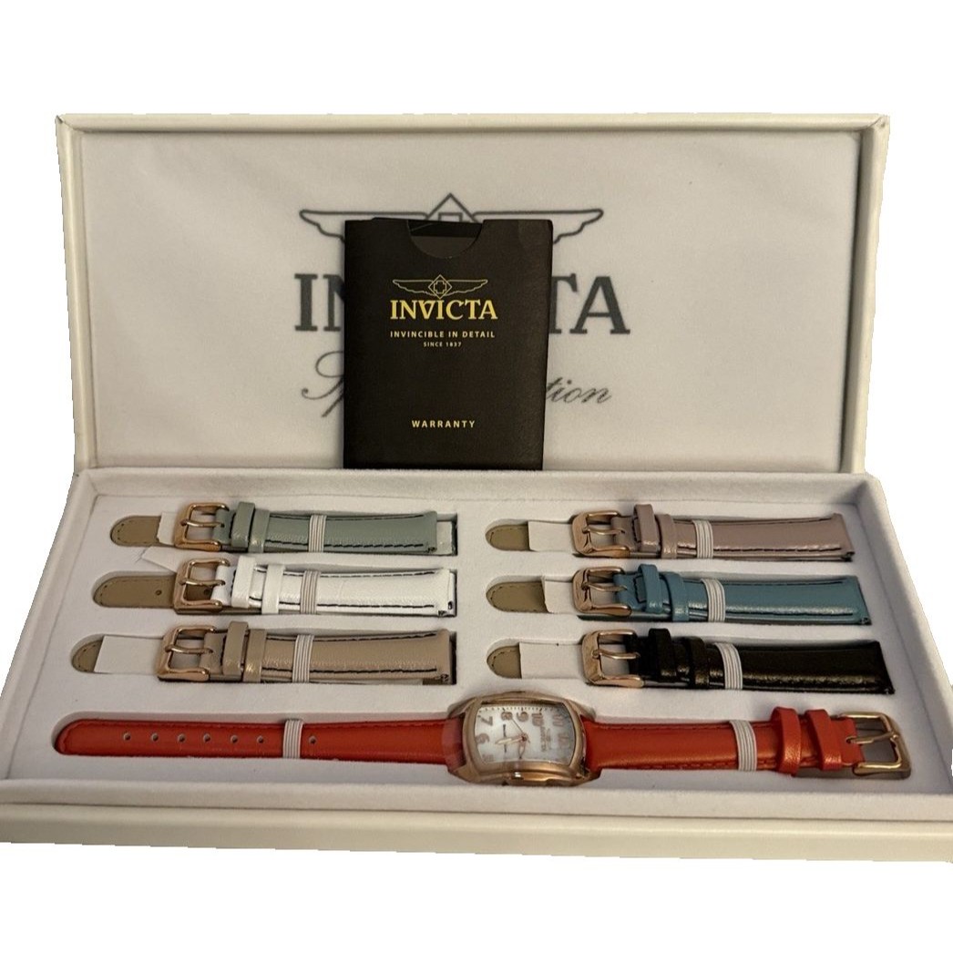 Invicta Lupah Womens Watch Rose Gold Tone Special Edition Tritnite Quartz Box